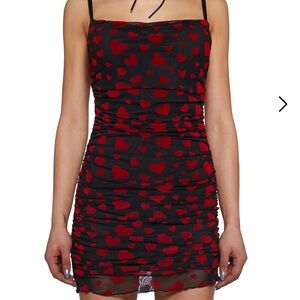 Sugar Thrillz Red and Black Bodycon Mini Dress
